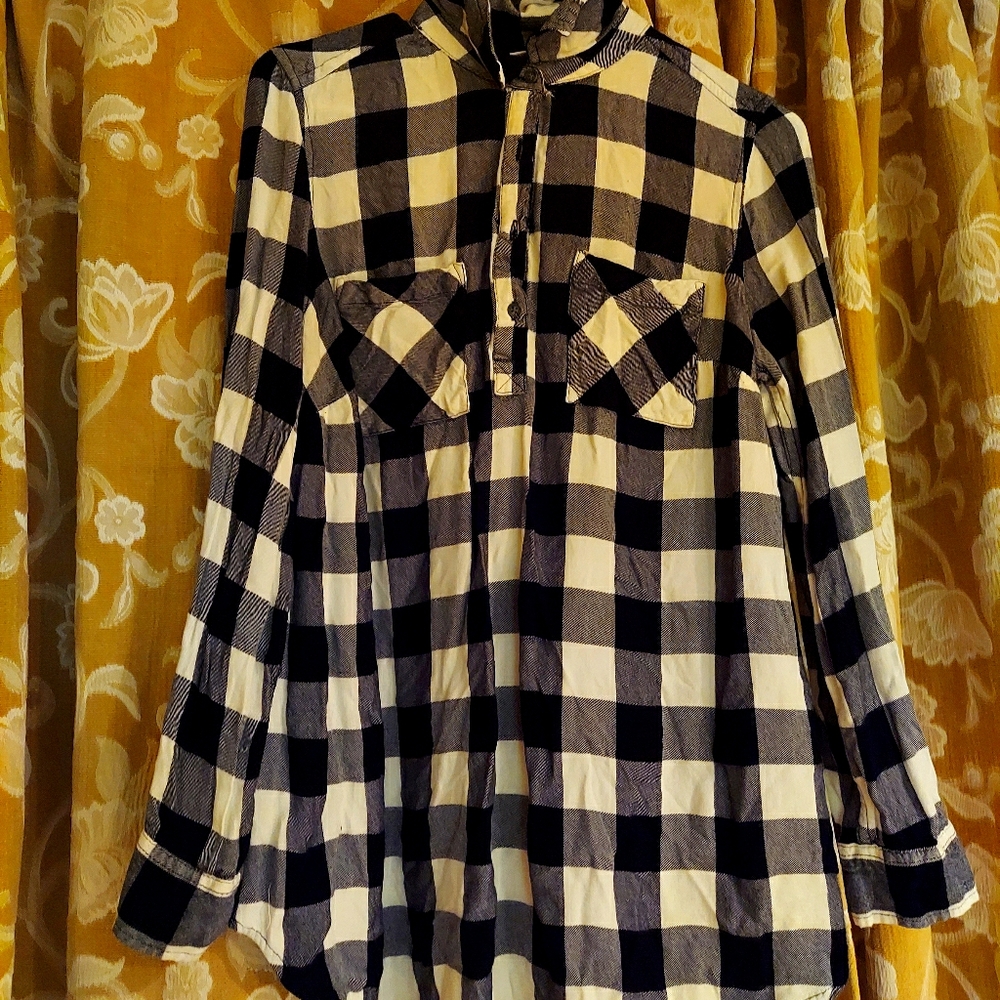 Plad maternity shirt